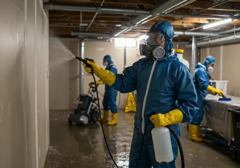 Basement Sanitization and Antimicrobial Treatment process in Harrisville, WV