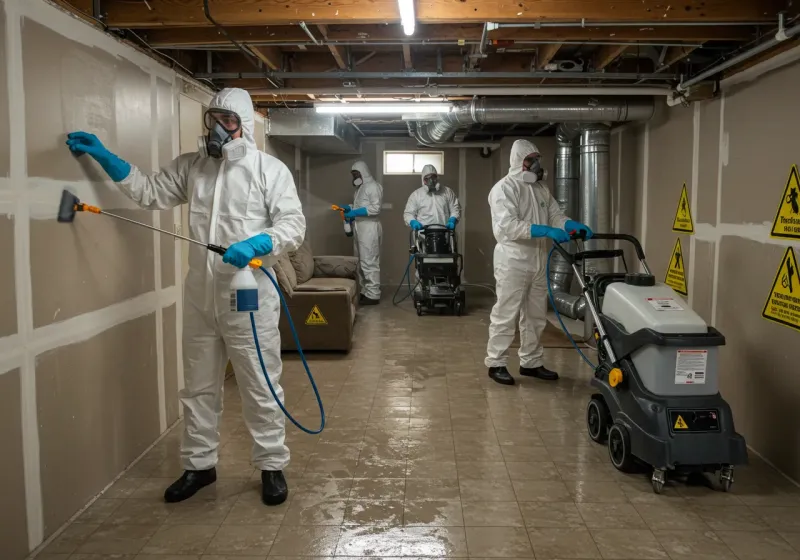 Basement Moisture Removal and Structural Drying process in Harrisville, WV